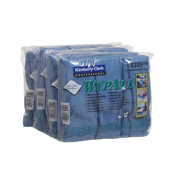 Click for a bigger picture.Wypall Microfibre Cloths, 6 blue