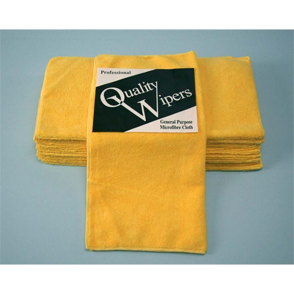 Click for a bigger picture.Yellow Professional MICROFIBRE Cloth  x10