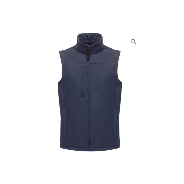 Click for a bigger picture.Navy Regatta Flux Soft Shell Bodywarmer -M