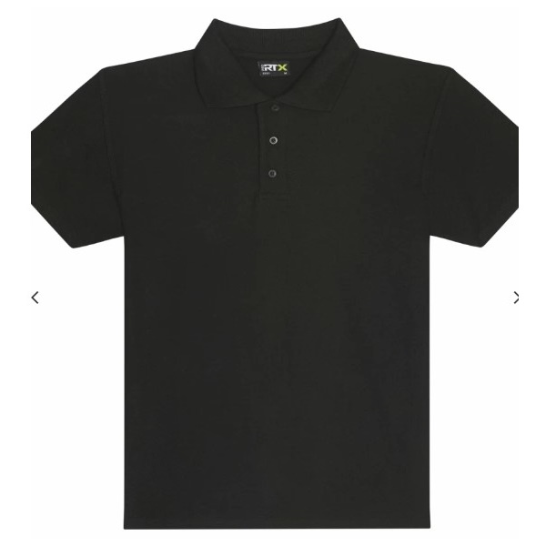 Click for a bigger picture.Black PRO RTX Polo Shirt  small