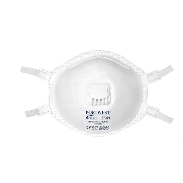 Click for a bigger picture.FFP3 White Valved Respirator (Pk10)