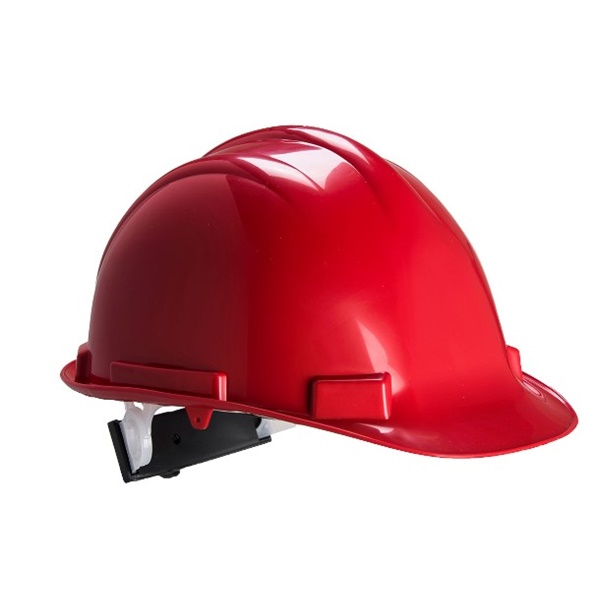 Click for a bigger picture.Red Polypropylene Safety HELMET