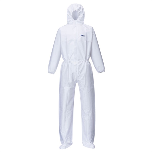 Click for a bigger picture.White BizTex MICROPORUS COVERALL 6/5  sm