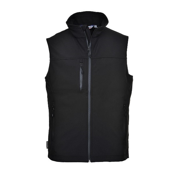 Click for a bigger picture.Black Softshell Gilet (3L) - med