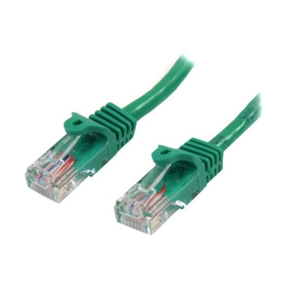 Click for a bigger picture.StarTech.com 5m Green Snagless Cat5e Patch